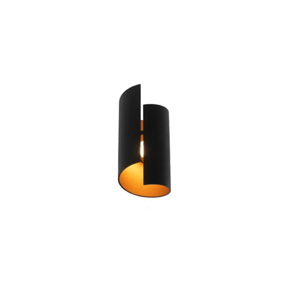 Wandlampen-QAZQA wandlampen faldo zwart g9