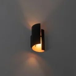 Wandlampen-QAZQA wandlampen faldo zwart g9