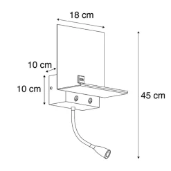 Wandlampen-QAZQA wandlampen flero wit g9