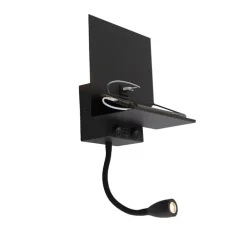 Wandlampen-QAZQA wandlampen flero zwart g9