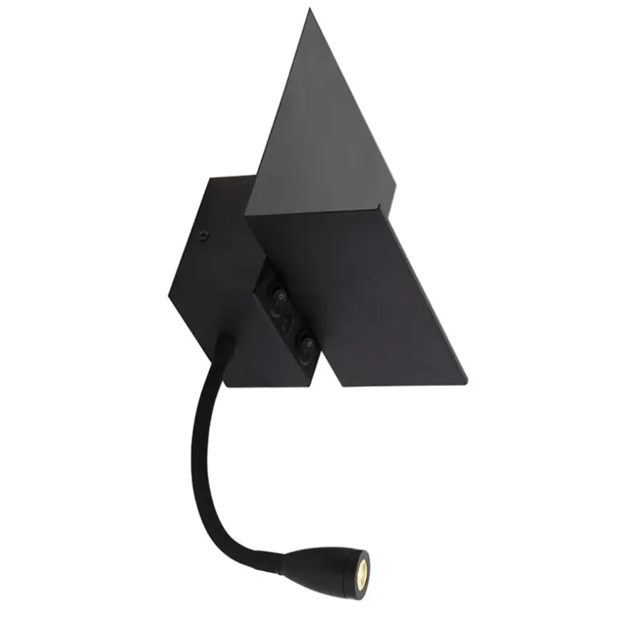 Wandlampen-QAZQA wandlampen flero zwart g9