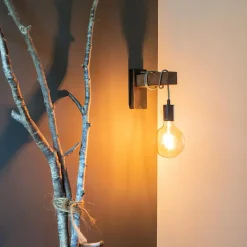 Wandlampen-QAZQA wandlampen gallow zwart e27