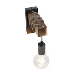 Wandlampen-QAZQA wandlampen gallow zwart e27
