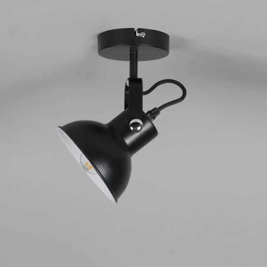 QAZQA wandlampen guida zwart e14