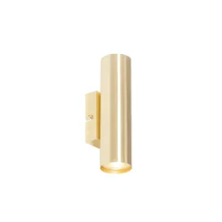 QAZQA wandlampen jeana goudkleurig gu10
