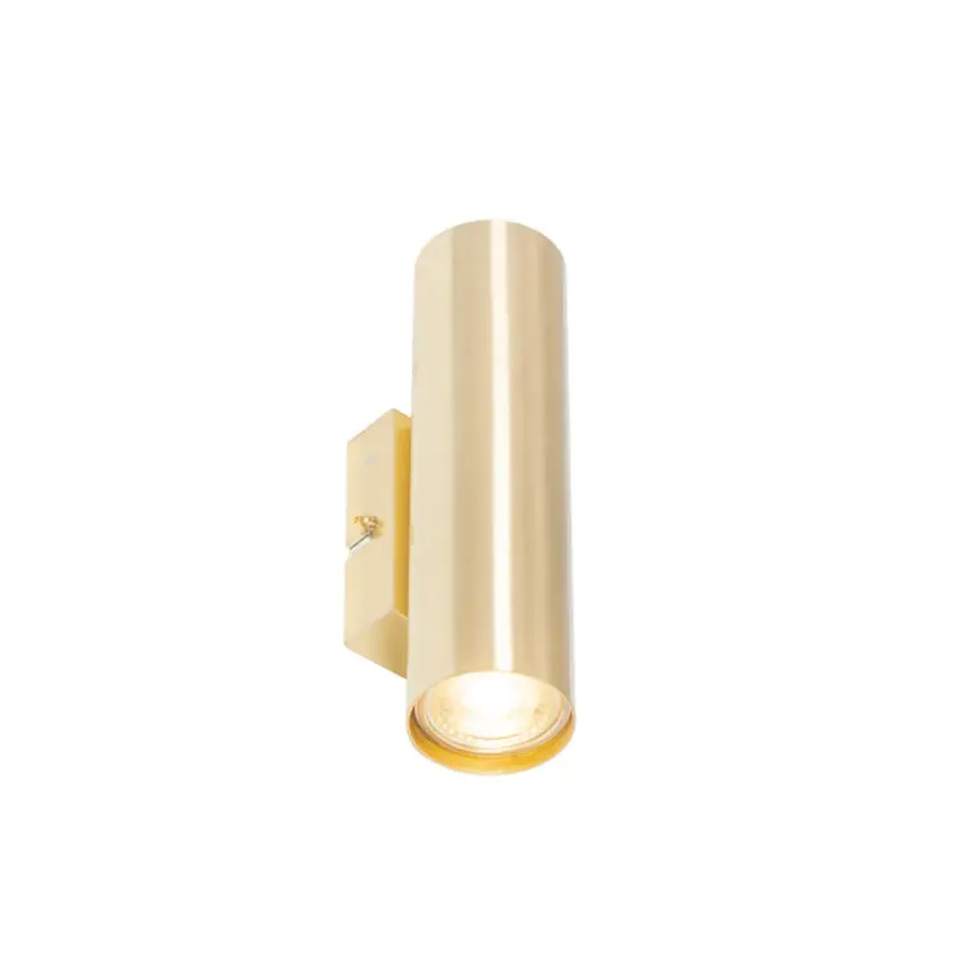 QAZQA wandlampen jeana goudkleurig gu10