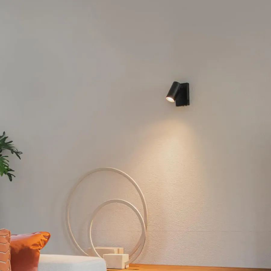 Wandlampen-QAZQA wandlampen jeana luxe zwart gu10