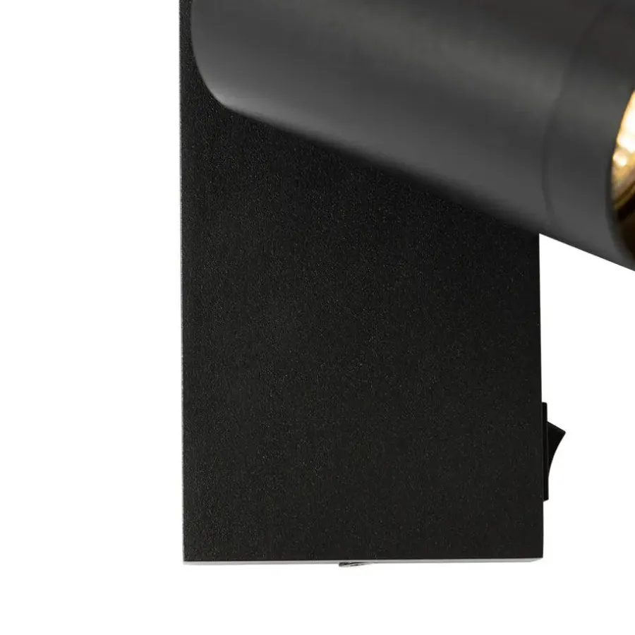 Wandlampen-QAZQA wandlampen jeana luxe zwart gu10