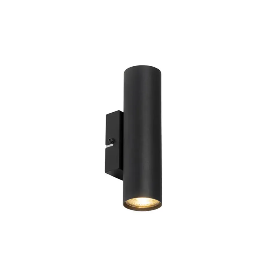 Wandlampen-QAZQA wandlampen jeana zwart gu10