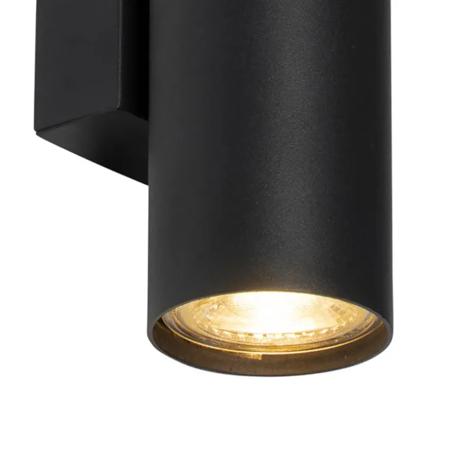 Wandlampen-QAZQA wandlampen jeana zwart gu10