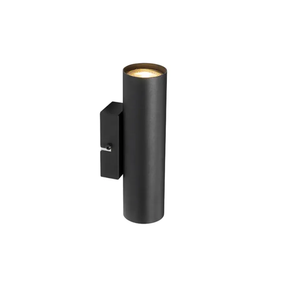 Wandlampen-QAZQA wandlampen jeana zwart gu10