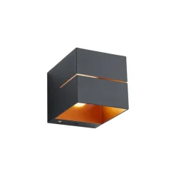 Wandlampen-QAZQA wandlampen joris groove zwart geïntegreerde led