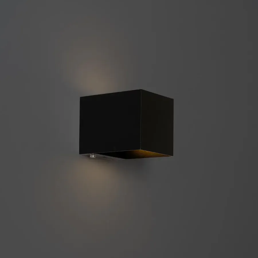 Wandlampen-QAZQA wandlampen joris zwart geïntegreerde led