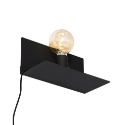 Wandlampen-QAZQA wandlampen muro zwart e27