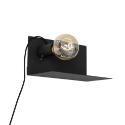 Wandlampen-QAZQA wandlampen muro zwart e27