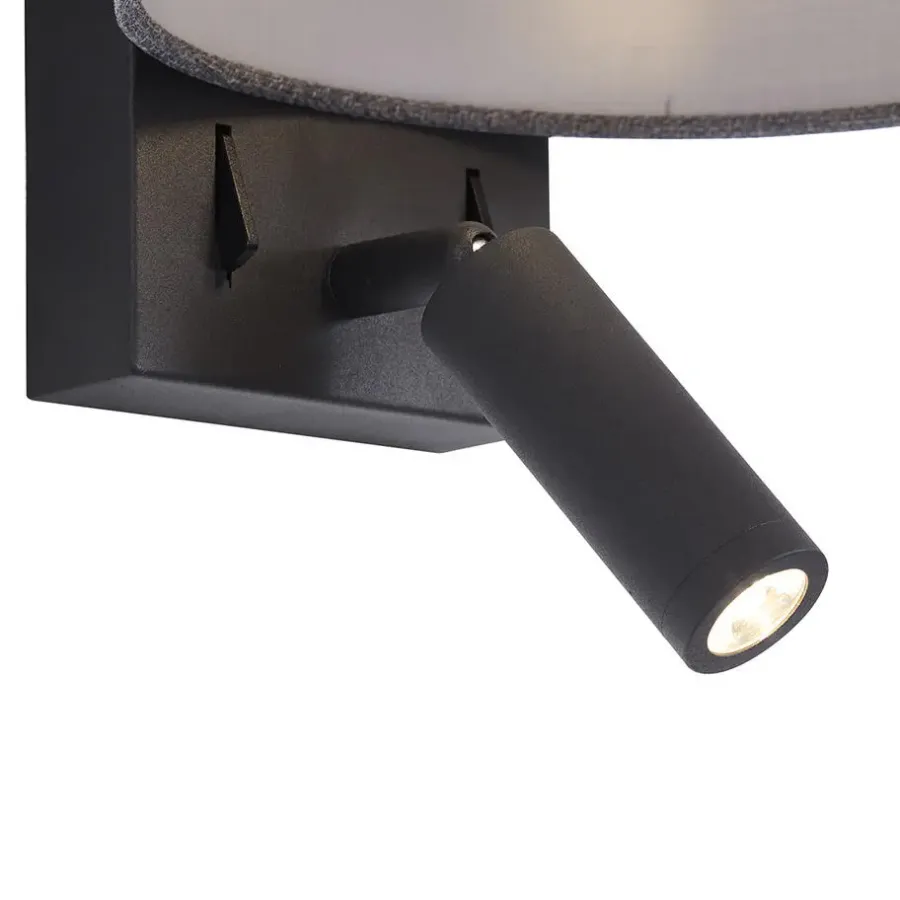 QAZQA wandlampen puglia grijs e27