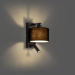 Wandlampen-QAZQA wandlampen puglia zwart e27