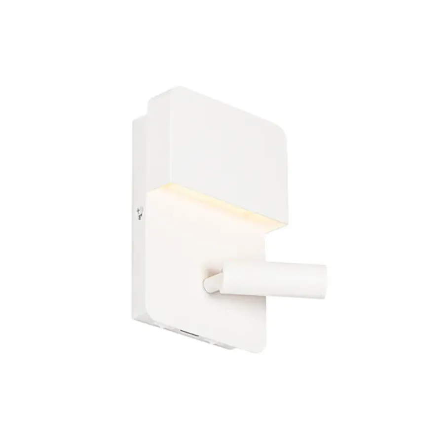 Wandlampen-QAZQA wandlampen robin wit geïntegreerde led