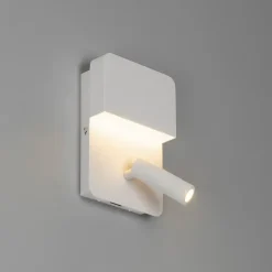 Wandlampen-QAZQA wandlampen robin wit geïntegreerde led