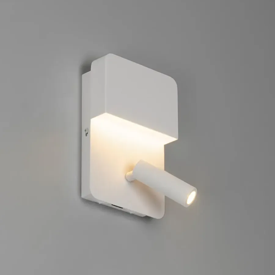 Wandlampen-QAZQA wandlampen robin wit geïntegreerde led