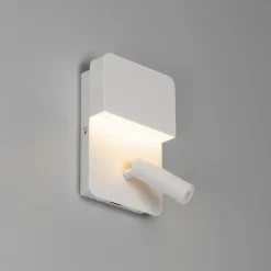 Wandlampen-QAZQA wandlampen robin wit geïntegreerde led