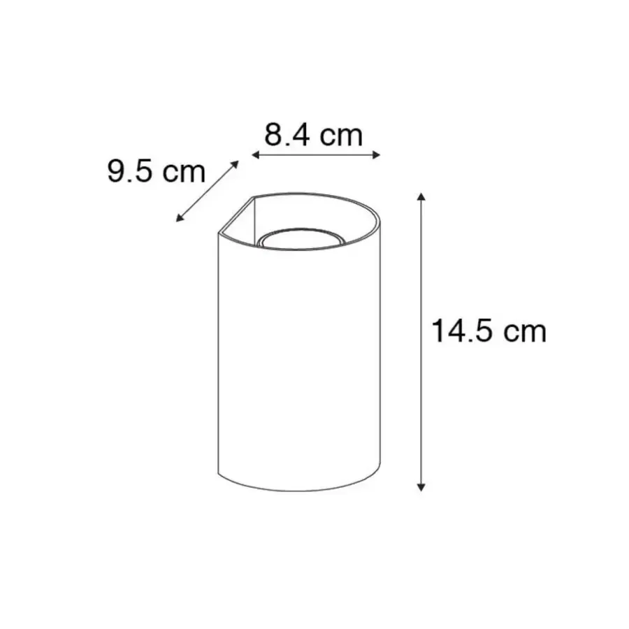 Wandlampen-QAZQA wandlampen sabbir zwart gu10