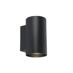 QAZQA wandlampen sandy zwart gu10