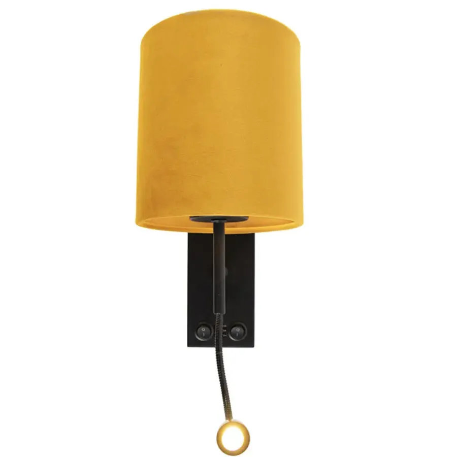 Wandlampen-QAZQA wandlampen stacca geel e27