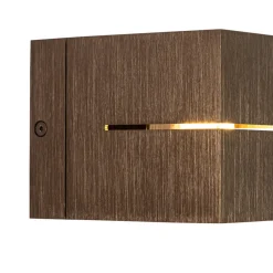 QAZQA wandlampen transfer groove bruin g9