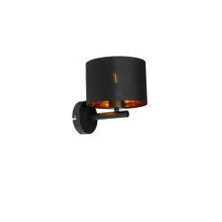 Wandlampen-QAZQA wandlampen vt zwart e27