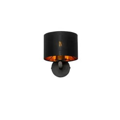 Wandlampen-QAZQA wandlampen vt zwart e27