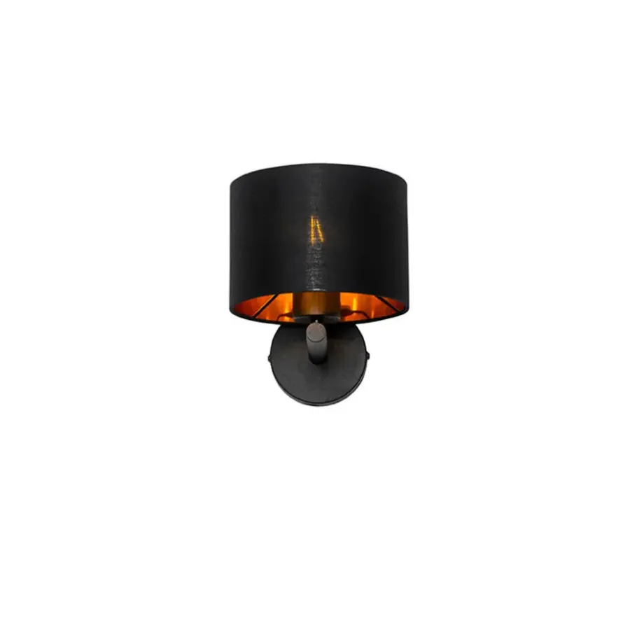 Wandlampen-QAZQA wandlampen vt zwart e27