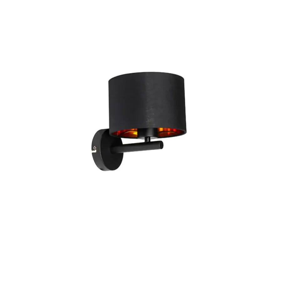 Wandlampen-QAZQA wandlampen vt zwart e27