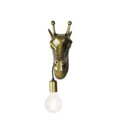 Wandlampen-QAZQA wandlampen wl-animal goudkleurig e27