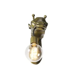 Wandlampen-QAZQA wandlampen wl-animal goudkleurig e27
