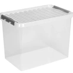 Sunware Q-line opbergbox 72L transparant metaal