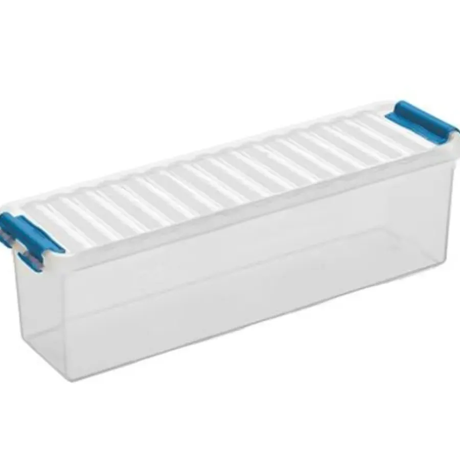 Sunware Q-line opbergbox 1,3L transparant blauw
