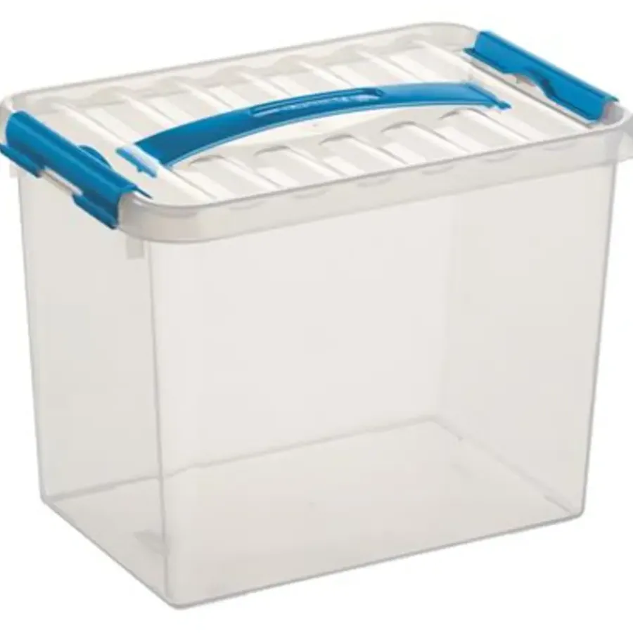 Opbergboxen-Sunware Q-line opbergbox 9L transparant blauw