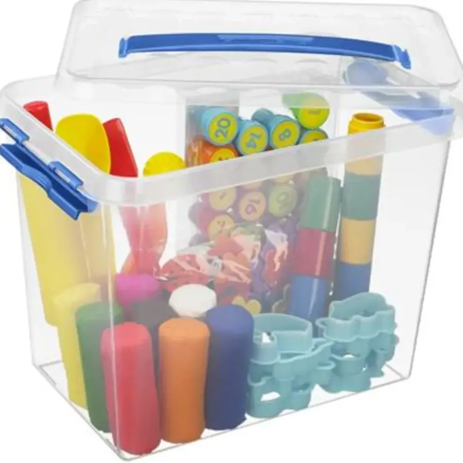 Opbergboxen-Sunware Q-line opbergbox 9L transparant blauw