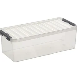 Sunware Q-line opbergbox 9,5L transparant metaal