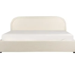 2-Persoons Bedden-Beliani QUILLIEN - Bed met opbergruimte - Beige - 180 x 200 cm - Polyester