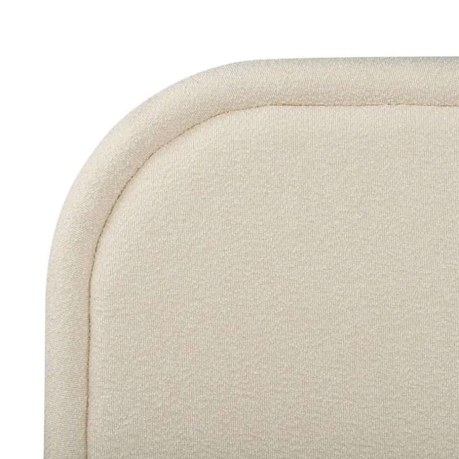 2-Persoons Bedden-Beliani QUILLIEN - Bed met opbergruimte - Beige - 180 x 200 cm - Polyester