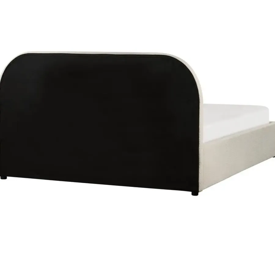 Beliani QUILLIEN - Bed met opbergruimte - Beige - 140 x 200 cm - Polyester