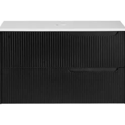Leen Bakker QUINTELA - Badkamermeubel - Zwart - 80 x 52 cm - MDF