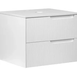 Wastafelkasten-Leen Bakker QUINTELA - Badkamermeubel - Wit - 60 x 52 cm - MDF