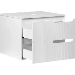 Wastafelkasten-Leen Bakker QUINTELA - Badkamermeubel - Wit - 60 x 52 cm - MDF