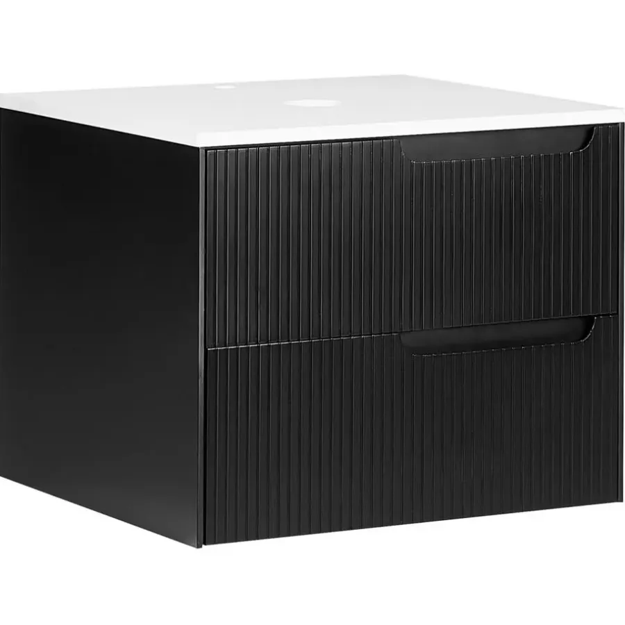 Leen Bakker QUINTELA - Badkamermeubel - Zwart - 60 x 52 cm - MDF
