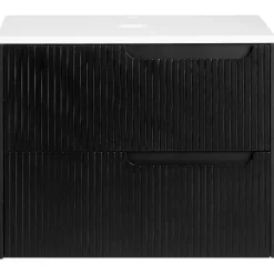 Leen Bakker QUINTELA - Badkamermeubel - Zwart - 60 x 52 cm - MDF
