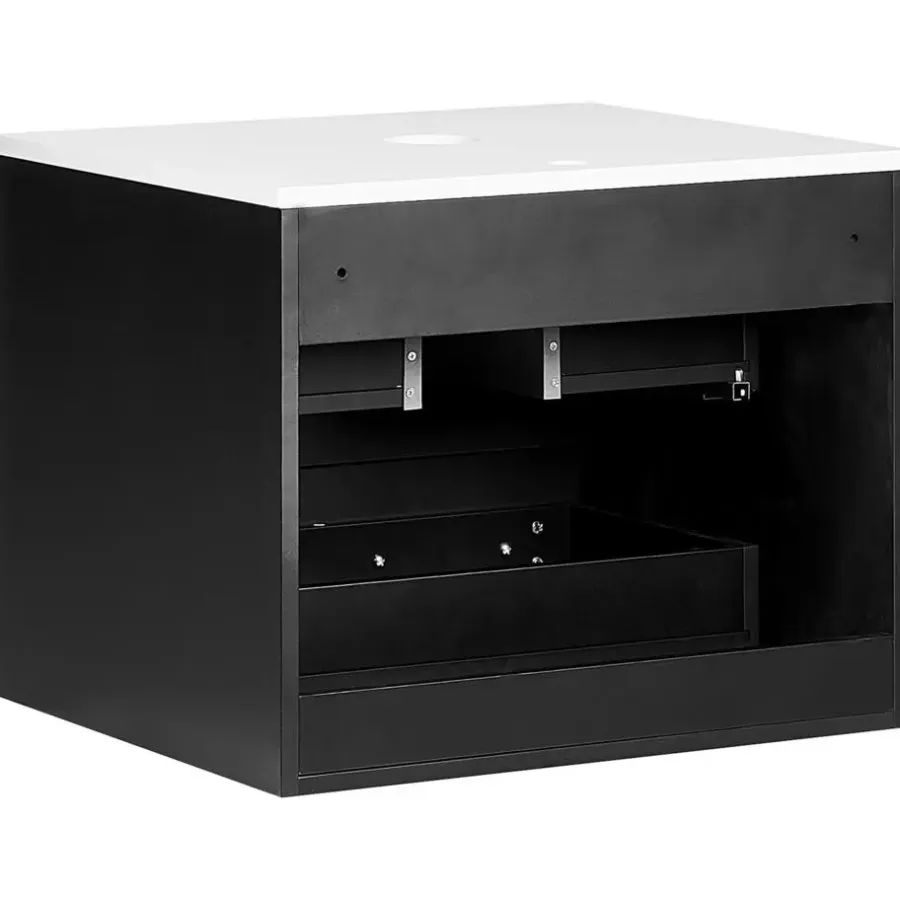 Leen Bakker QUINTELA - Badkamermeubel - Zwart - 60 x 52 cm - MDF