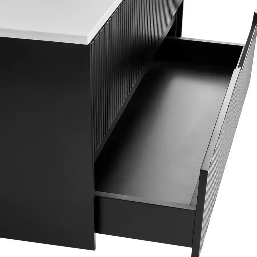 Leen Bakker QUINTELA - Badkamermeubel - Zwart - 60 x 52 cm - MDF